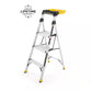 4 .5 Ft. Aluminum Dual Platform Step Ladder with Project Bucket ( 9 Ft. Reach ), 250 Lbs. Capacity Type I Duty Rating