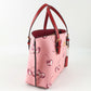 COACH Mollie Tote 25 2Way Shoulder Bag Canvas Leather Cherry Pink CR293 JP New