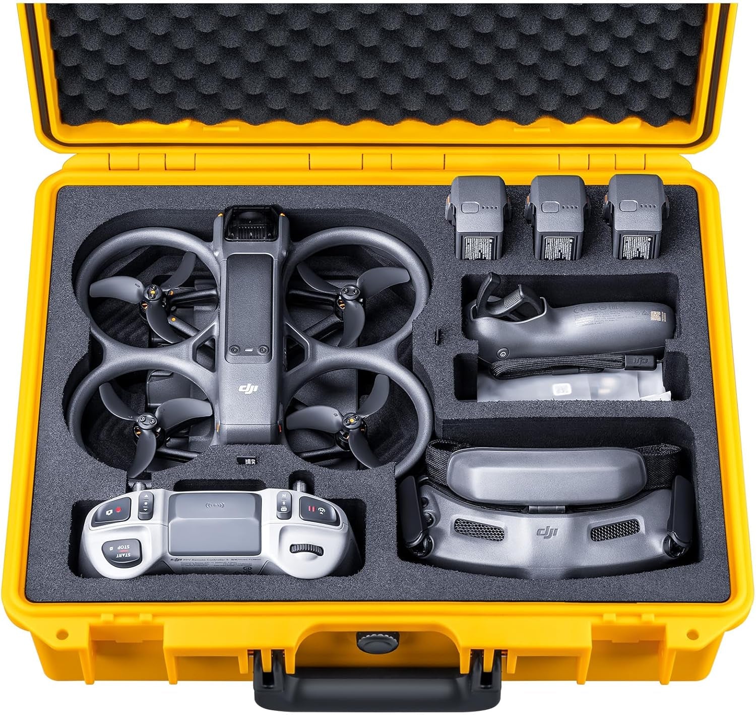 Titan AT200 Waterproof Hard Case for DJI Avata 2,Goggles 3,RC Motion 3,FPV Remote Controller 3, Support up to 7 Batteries [CASE ONLY]