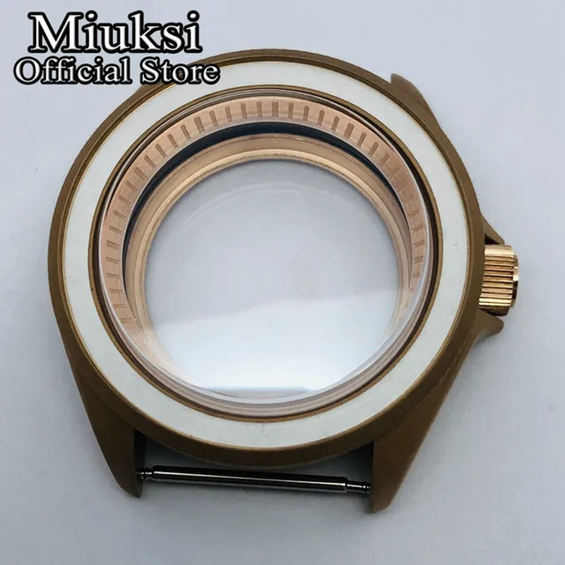 42Mm Watch Case Domed Sapphire Glass Ceramic/Titanium Bezel 200M Water Resistant Fit NH35 NH36 Movement