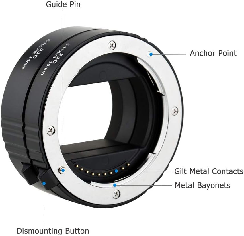 E Mount Auto Focus Macro Extension Tube Set for Sony ZV-E10 II A6000 A6100 A6300 A6400 A6500 A6600 A6700 ZV-E1 A1 A7CR A7C II A7IV A7III A7II A7RV IV A7R III II A7S III II A7S A9 II III & More