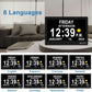 【Newest Dementia Clock Large Digital Clock for Seniors, Calendar Clock Large Display with Custom Alarms,Wall Clock with Day & Date, Alarm Clock,Desk Clock (10 Inch Black)