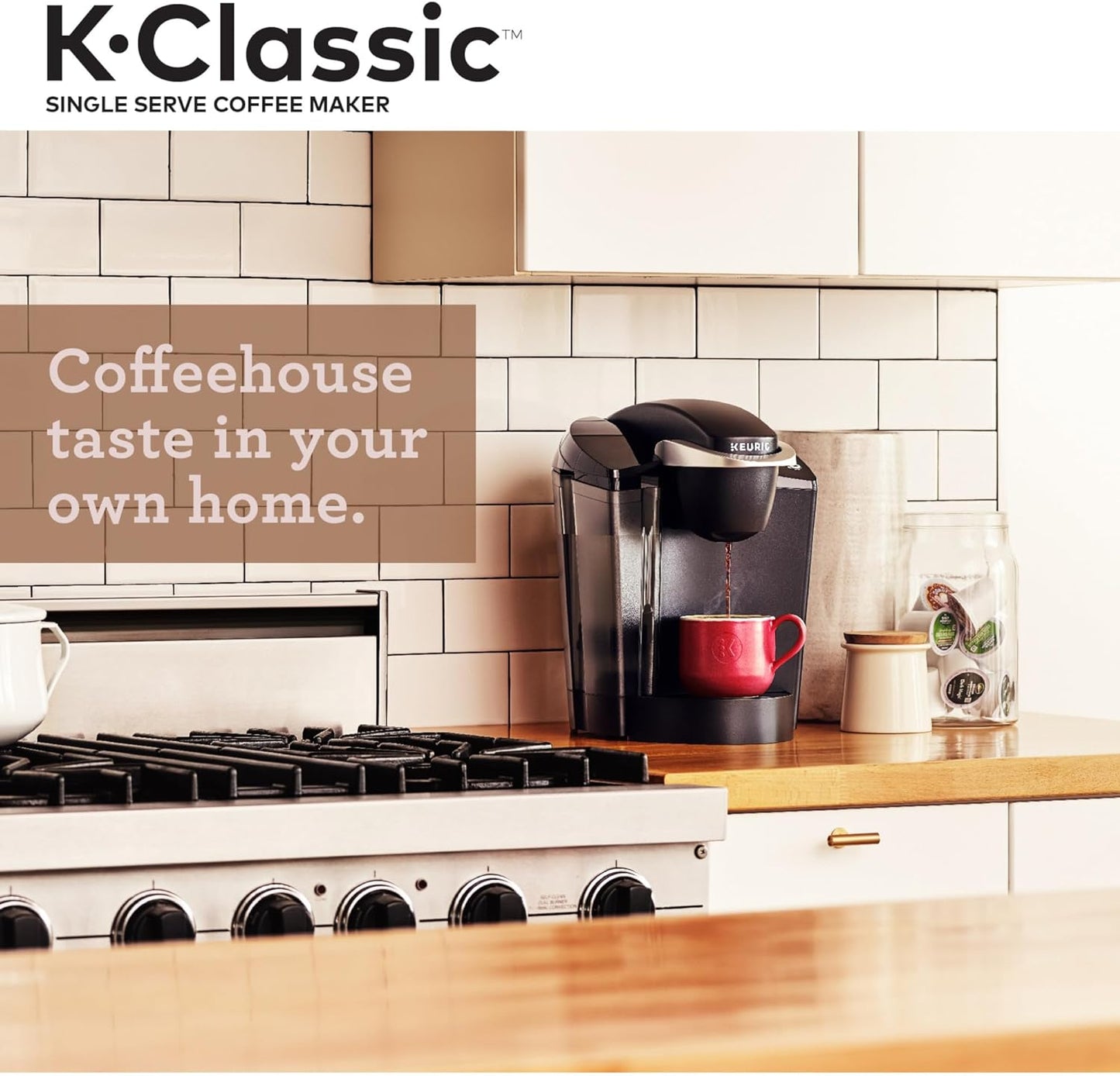 K-Classic Coffee Maker K-Cup Pod, Single Serve, Programmable, 6 to 10 Oz. Brew Sizes, Black