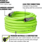 Garden Hose 5/8 In. X 75 Ft, Heavy Duty, Lightweight, Drinking Water Safe, Zillagreen - HFZG575YW-E