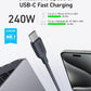 USB C to C Charger Cable (240W, 6Ft), Bio-Braided for Iphone 15/15 Plus/ 15 Pro/ 15 Pro Max, Macbook Pro 2020, Ipad Pro 2020, Ipad Air 4, Samsung Galaxy S23 (Phantom Black)