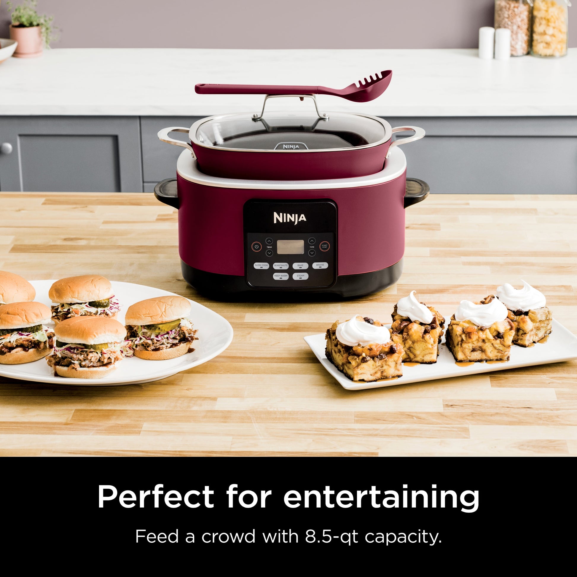 Foodi Possible Cooker 8.5Qt Multi-Cooker, Cherry Tarte, MC1000WM