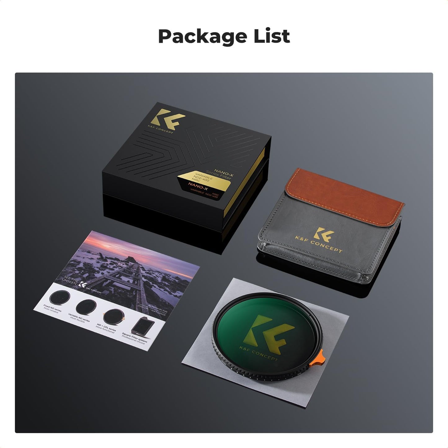 95Mm Putter Variable ND Filter ND2-ND400 (1-9 Stops) 28 Multi-Layer Coatings Import AGC Glass Adjustable Neutral Density Filter for Camera Lens (Nano-X Series)