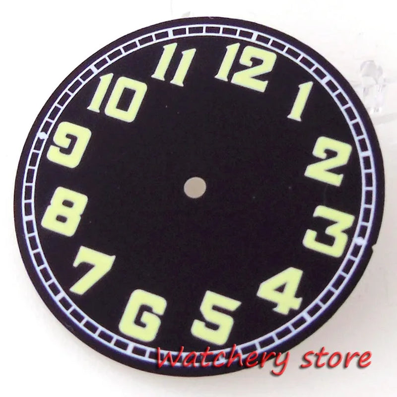 33.5Mm Watch Dial Face Hand Luminous Pilot Style Fit NH35 NH36 MIYOTA 8215 821A DG 2813 ETA 2836 2824 Automatic Movement