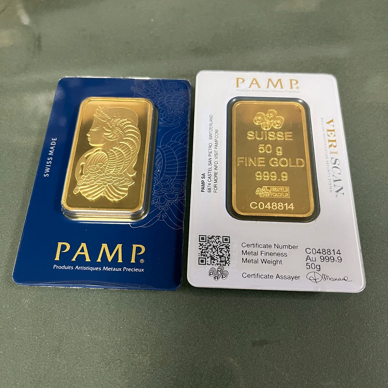 (Link 1) 1Oz/2.5G/5G/10G/20G/50G/100G Copper Bar 24K Gold Plated Bullion Ingot (Sealed Packaging) Non-Magnetic Unique Serial No.