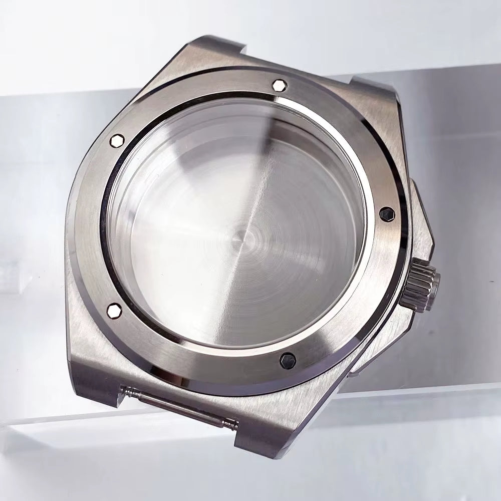 40Mm for Ingenieur IWC Style Mod Watch Case Sapphire Glass Fit NH35 NH36 Dive Men'S Wristwatch Accessories Parts Steel Bracelet