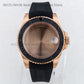40Mm Rose Gold Watch Case Ceramic Bezel Sapphire Glass Stainless Steel for NH35 Nh36 Nh34 Automatic Movement Yacht-Master Case