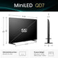 55" Class QD7 Series Mini-Led 4K UHD Smart Fire TV (55QD7QF, 2025 Model) - QLED, HDR10+, Dolby Vision, Dolby Atmos, Game Mode Plus, ALLM, Alexa Built in with Voice Remote, Streaming TV, Black