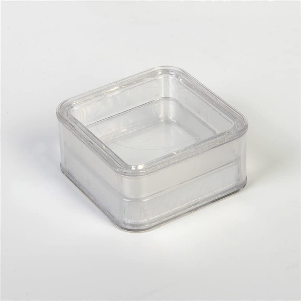 1Pc Floating Frame Box Coin Display Elasticity Membrane Jewelry Storage Box Dustproof for Bracelet Earring Antique Clear Floating Display Holder Elasticity Membrane Jewelry Storage Box (40Mm)