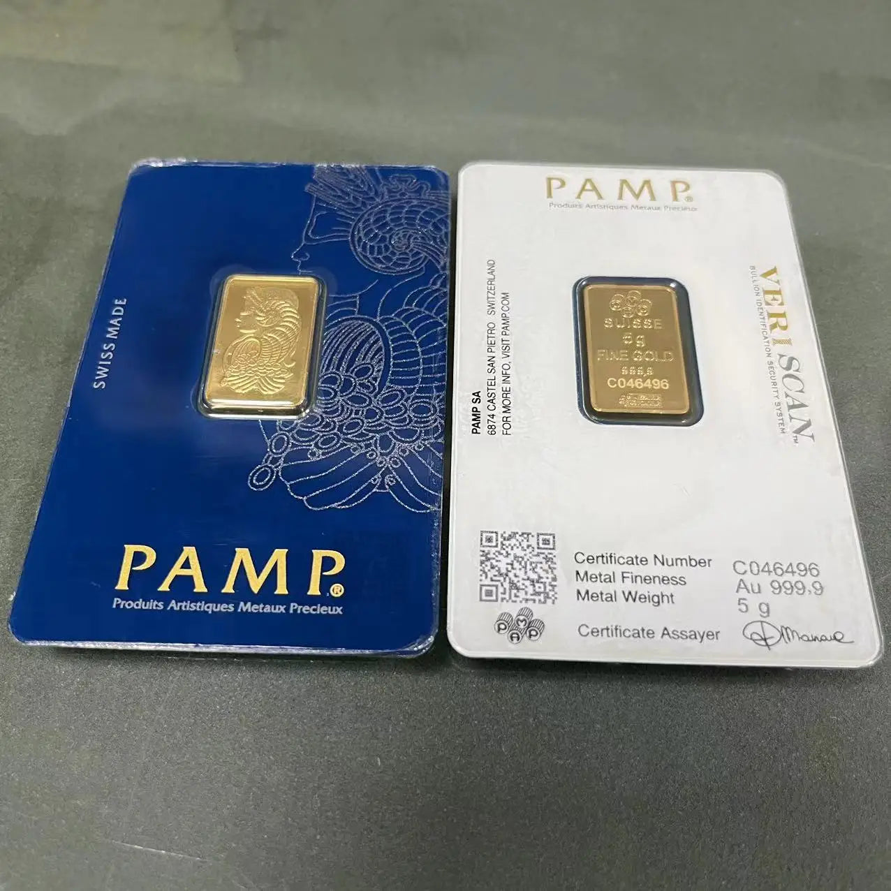 (Link 1) 1Oz/2.5G/5G/10G/20G/50G/100G Copper Bar 24K Gold Plated Bullion Ingot (Sealed Packaging) Non-Magnetic Unique Serial No.