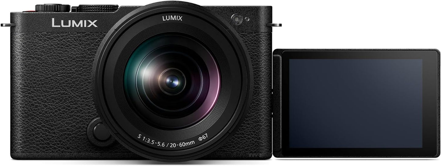 LUMIX S9 Full Frame Camera with 20-60Mm F3.5-5.6 L Mount Lens, Compact Mirrorless Camera for Content Creators with Real Time LUT, Open Gate and Easy Sharing of Photos & Video – DC-S9KK (BLACK)