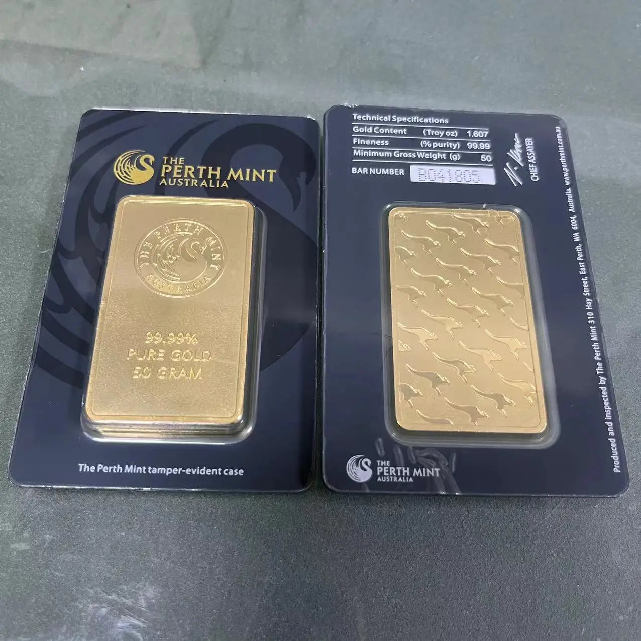 (Link 1) 1Oz/2.5G/5G/10G/20G/50G/100G Copper Bar 24K Gold Plated Bullion Ingot (Sealed Packaging) Non-Magnetic Unique Serial No.