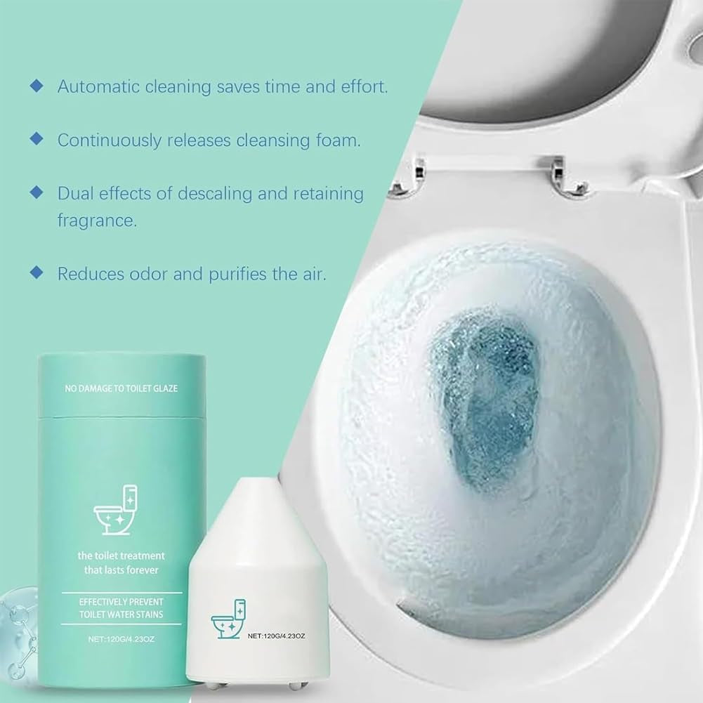 Krazy Clean Toilet Cleaner, Krazy Klean Pro Toilet Cleaner 10 Year Toilets Cleane, Automatic Long-Lasting Cleane Fresh Scent, Crazy Toilets Water Treatment Gel Kit, No Scrubbing Required(3Pcs)