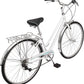 Wayfarer Hybrid Bike, 700C Mens and Womens Bike, 7-Speed Hybrid Bicycle, Retro Steel Frame, Front and Rear Linear Pull Brakes, Fenders, Cargo Space, Adult Bicycle