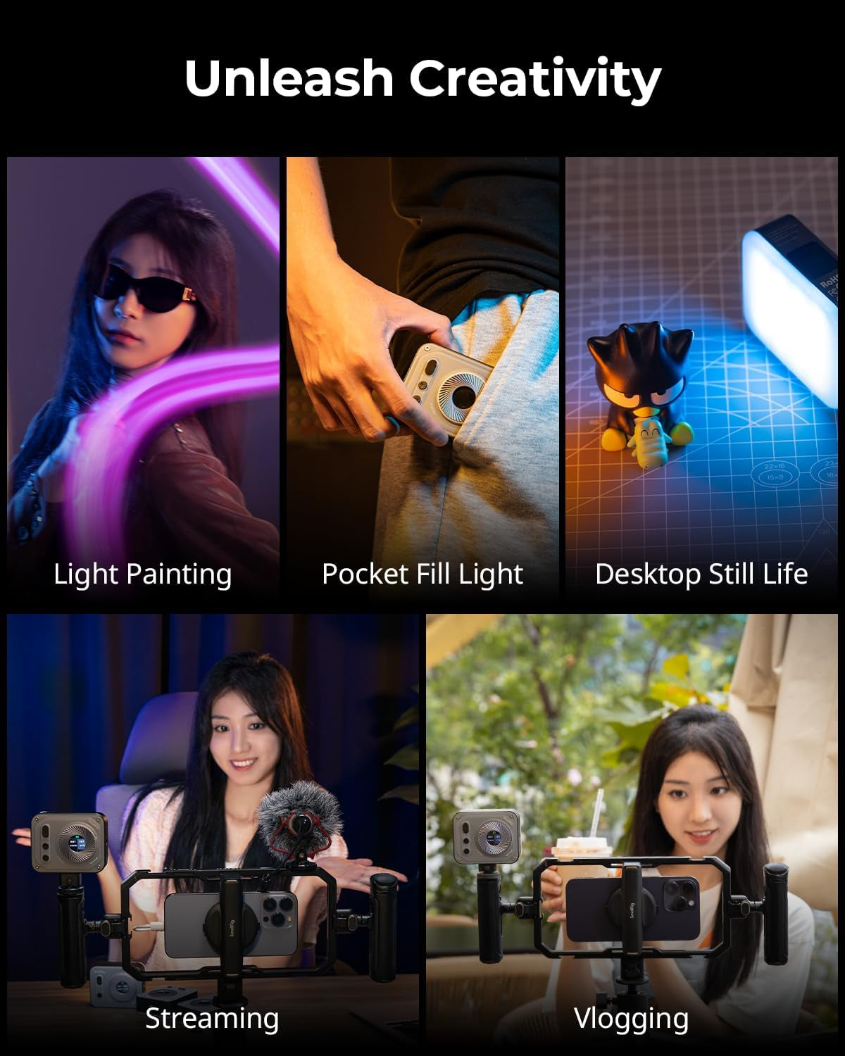 Vibe P108 Pro RGB Video Light, Portable Led Camera Light for Photography, Cold Shoe Light, CRI95+, 2500-6500K, 12 Effects, Fill Light Accessories for Content Creator, Streaming 4661