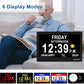 【Newest Dementia Clock Large Digital Clock for Seniors, Calendar Clock Large Display with Custom Alarms,Wall Clock with Day & Date, Alarm Clock,Desk Clock (10 Inch Black)