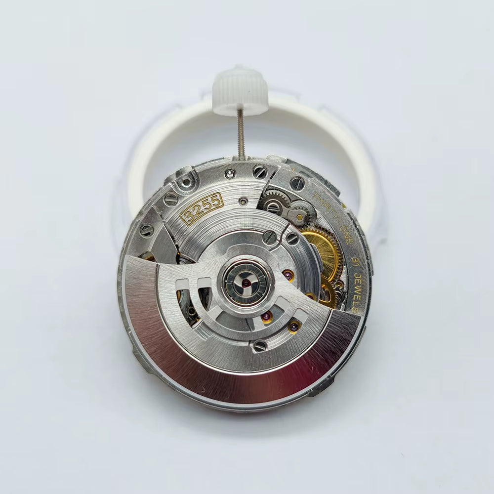 High Quality 3255 Movement Dual Calendar Shanghai 3255 Automatic Mechanical Movement 31 Jewels Blue Balance Wheel Watch Movement