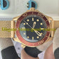 42Mm Men'S Bronze Watches Men Vsf Automatic Cal.8806 Movement Vs Aluminum Bezel Dial Watch Sbf Mesh Gold Burgundy Bracelet Diver 300M Luminous Wristwatches