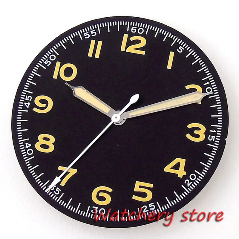 33.5Mm Watch Dial Face Hand Luminous Pilot Style Fit NH35 NH36 MIYOTA 8215 821A DG 2813 ETA 2836 2824 Automatic Movement