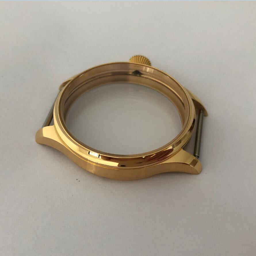 Watch 40Mm 316 Steel 18K Gold Plated Watch Case for ETA6497/6498 ST3600/3621