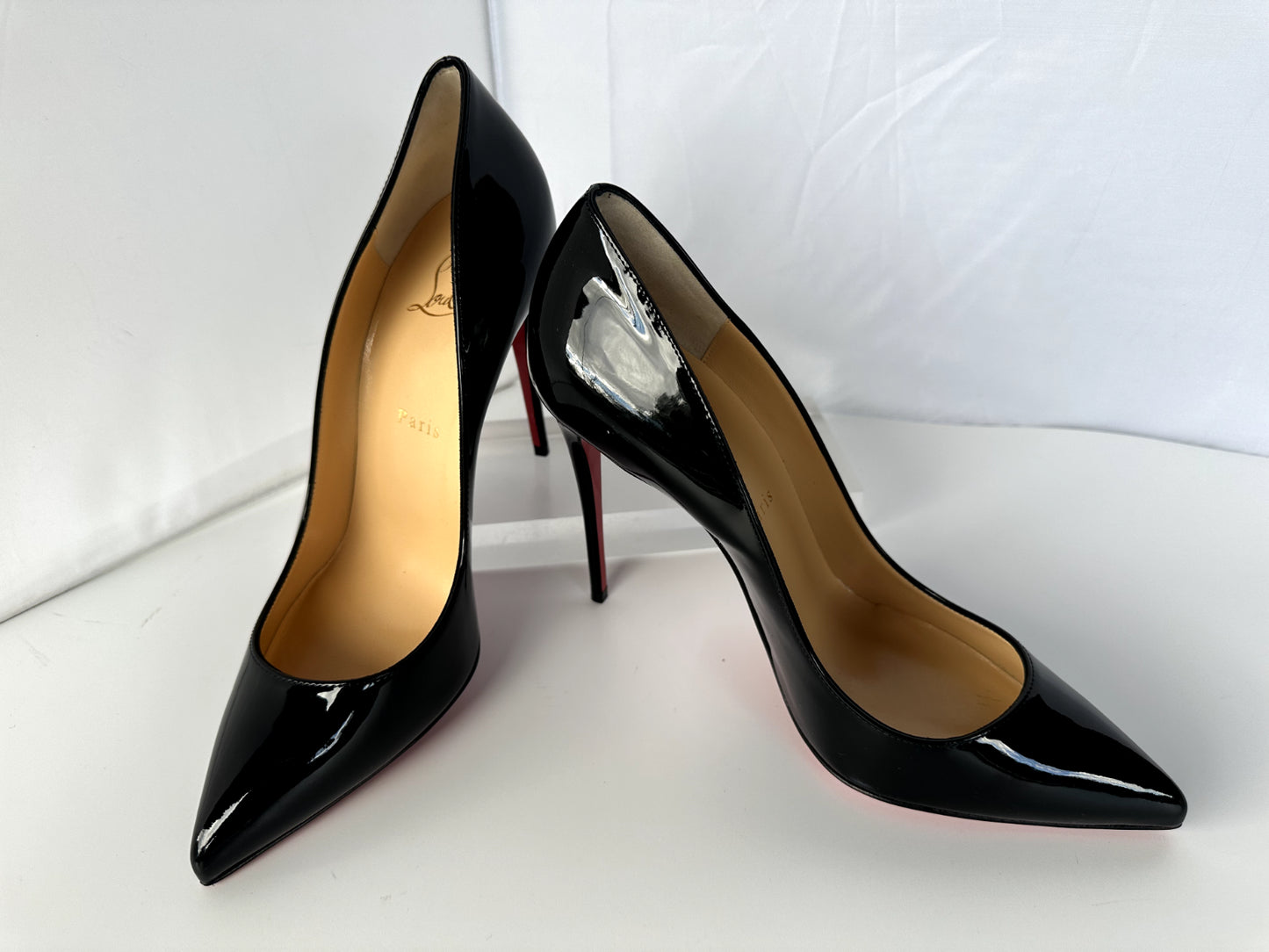 New Christian Louboutin Shoes so Kate 120MM Pumps Size 39 Black Patent Leather