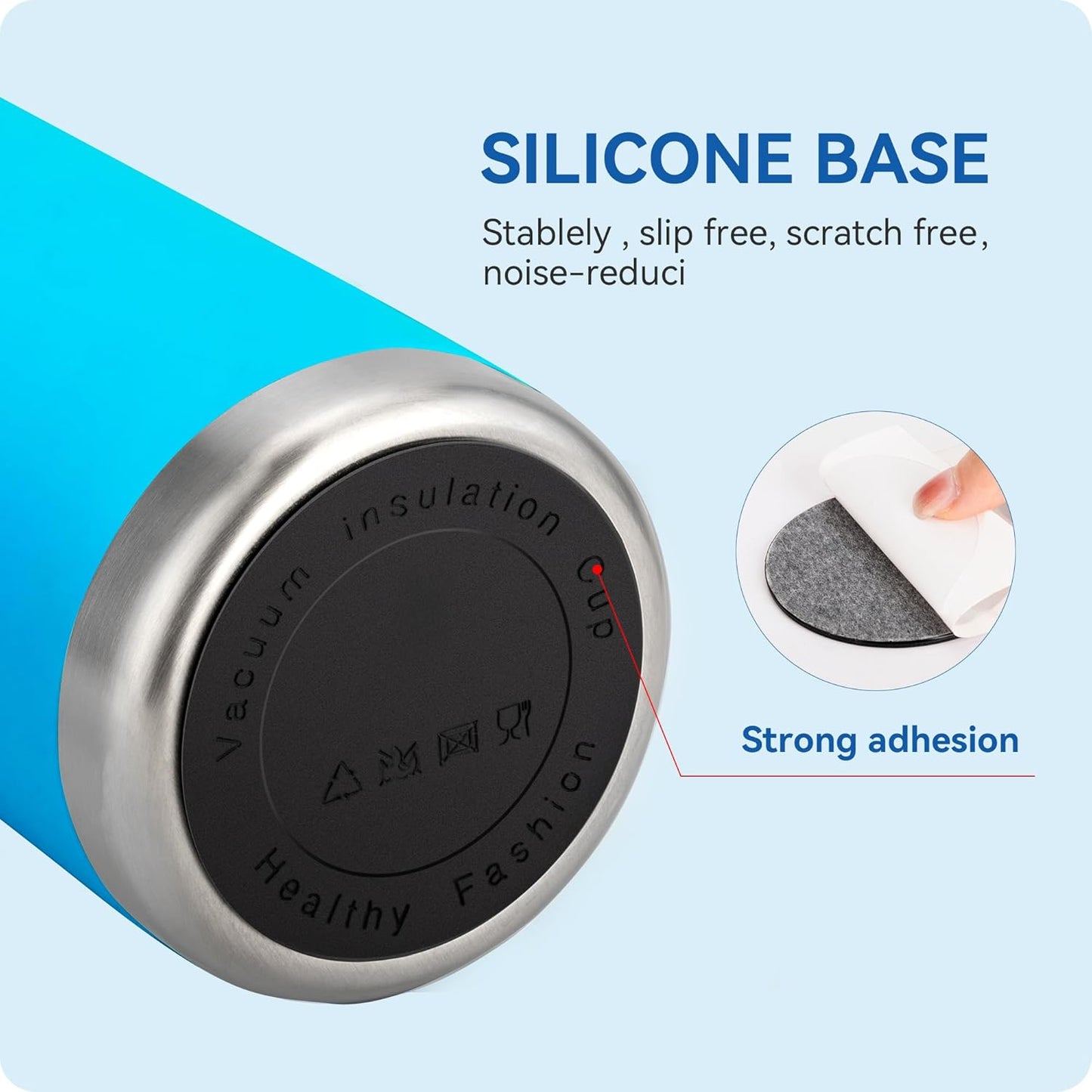Silicone Bottom Protectors for Hydro Flask 60 Oz, Yeti 36 Oz, CIVAGO 32/40 Oz, IRON FLASK 32/40 Oz, Non-Slip Rubber Bottom Protectors (6 Pack 2.95" 75Mm)