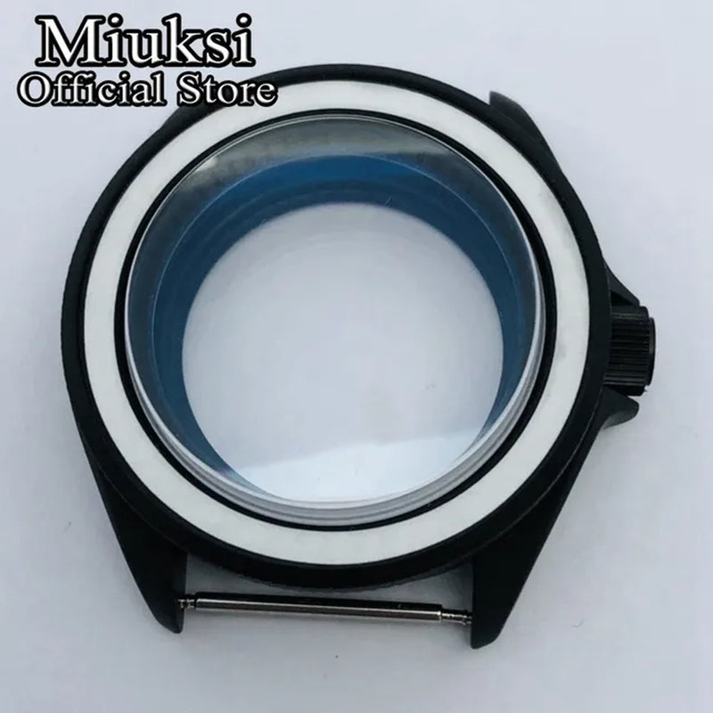 42Mm Watch Case Domed Sapphire Glass Ceramic/Titanium Bezel 200M Water Resistant Fit NH35 NH36 Movement