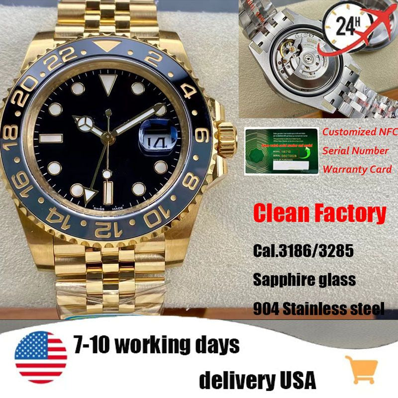CLEAN Factory Produces New Men'S Watch 3186/3285 Movement 40Mm Size 904 Stainless Steel Sapphire Glass and Box