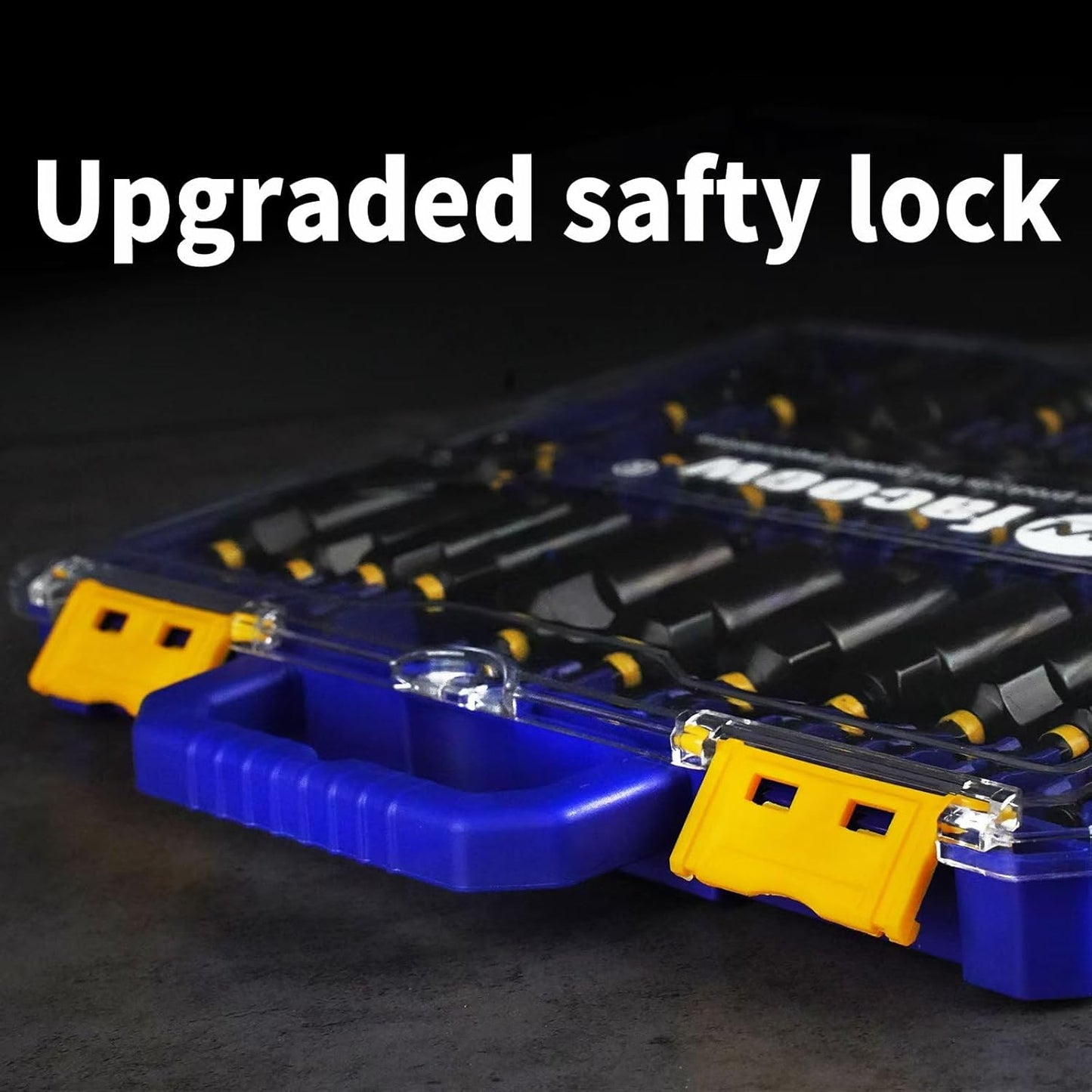 55PCS Impact Nut Driver Set, Deep Nut Driver Set with Wing Nut Driver, Metric & SAE Magnetic Nut Driver Sets with Pivoting Nutsetter Quick-Release Extention, Impact Bits with Socket Adapter