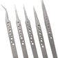 Stainless Steel Tweezers Precision Tweezer Tool Set for Electronics Repair, Crafting (5 Pcs)