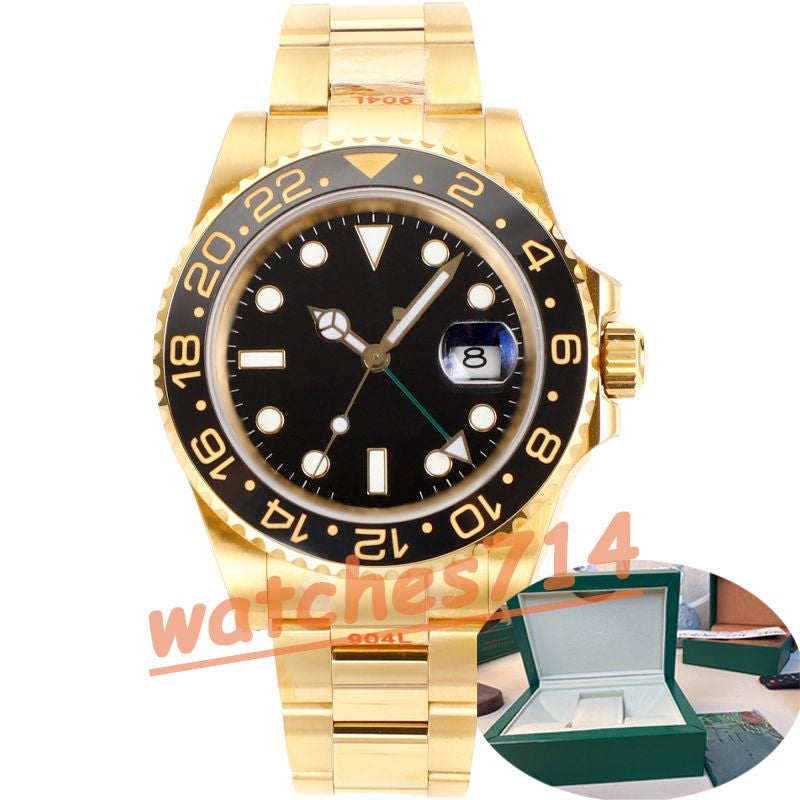 Mens Watch High Quality Luxury Watch 904L Clean Factory Top 3285 Watch Automatic Mechanical Movement 1:1 Ceramic Circle Gmt Standard Time 40Mm Water Proof Witn Box