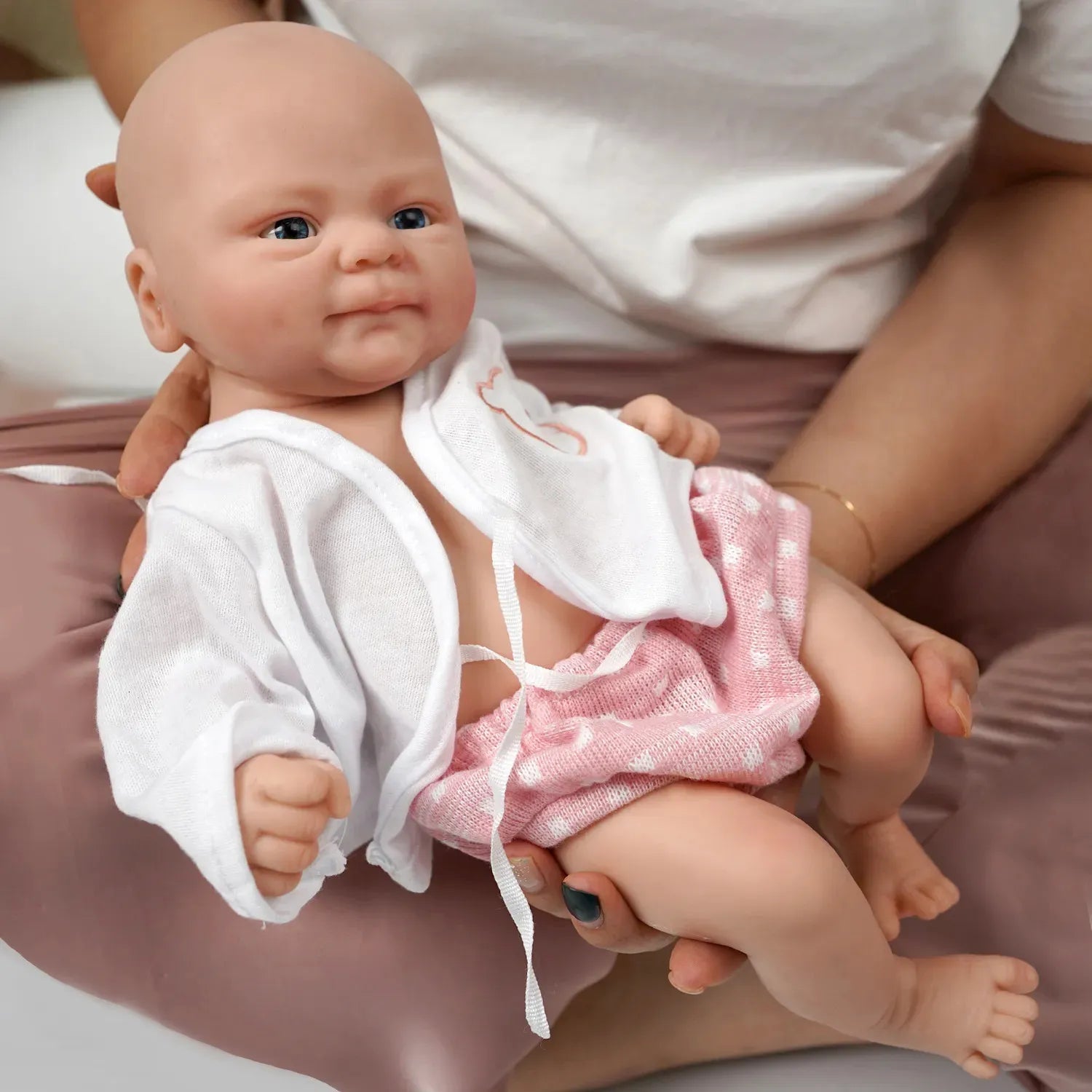 Dolls 14Inch Full Body Silicone Bebe Reborn Girl Coco Dolls Boy Isaac Doll Soft Lifelike Baby DIY Blank Toys 231024