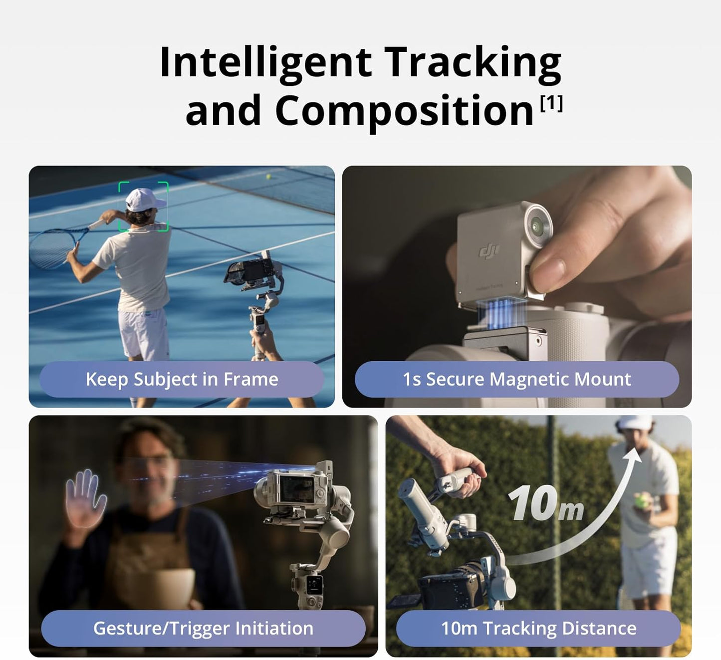 RS 4 Mini Combo, Gimbal Stabilizer for Camera Canon/Sony/Panasonic/Nikon/Fujifilm, Auto Axis Locks, Intelligent Tracking, 2Kg/4.4Lbs Payload, Camera Gimbal, Briefcase Handle