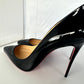 New Christian Louboutin Shoes so Kate 120MM Pumps Size 39 Black Patent Leather