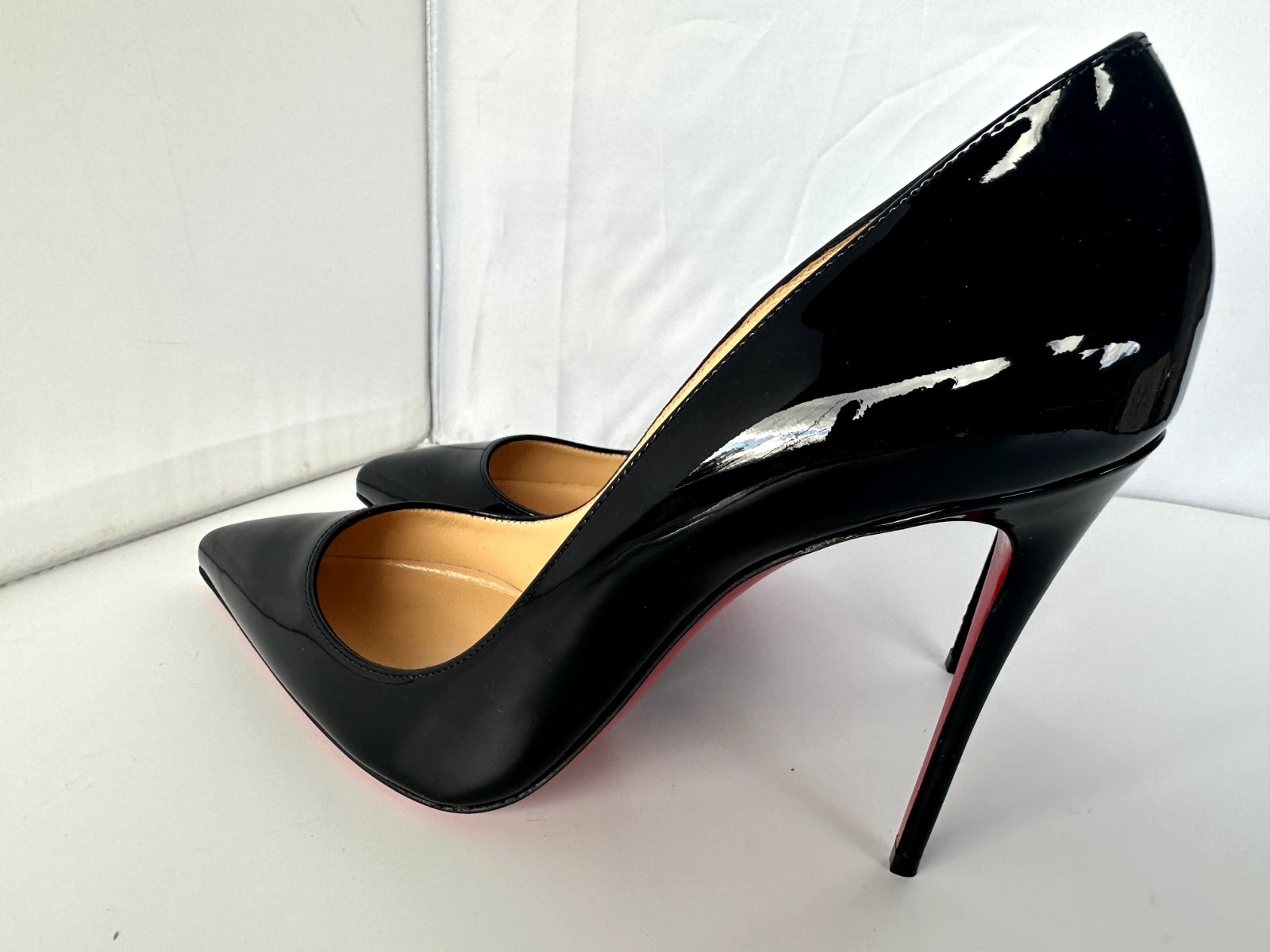 New Christian Louboutin Shoes so Kate 120MM Pumps Size 39 Black Patent Leather