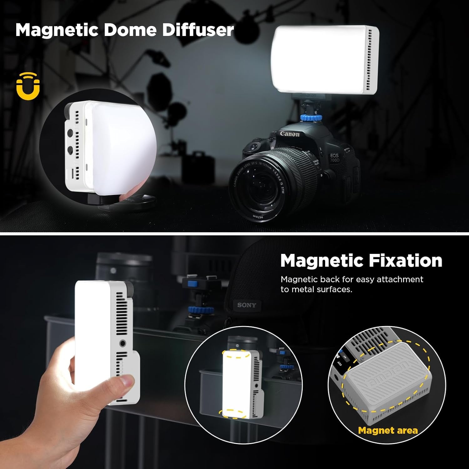 Ace 25C Pocket RGBWW LED Light, Boost Mode up to 32W, Full-Color Mini Video Light (2,300-10,000K), 1,500 Lux@1M at 5,600K, 4500Mah Battery with PD Fast Charging for Mobile Creators (White)