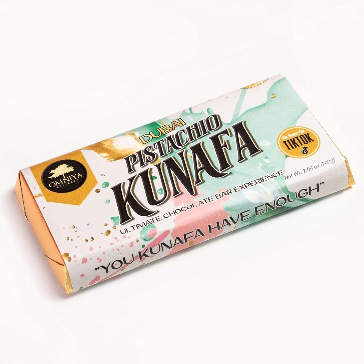 Dubai Viral Kunefe Chocolate Bar (200 Grams, Kunafa Pistachio)