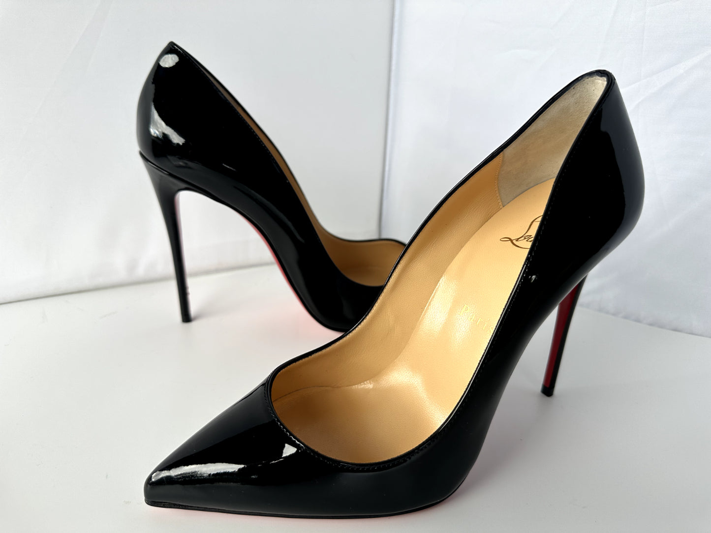 New Christian Louboutin Shoes so Kate 120MM Pumps Size 39 Black Patent Leather