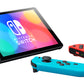 Switch OLED Neon Red/Blue Edition Bundle with Mario Kart 8 Deluxe Game + Mightyskins Voucher – (JP Edition) - Japan Import with US Plug