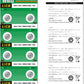 20 Pack SR621SW 364 164 363 AG1 Battery 1.5V Button Cell Watch Batteries