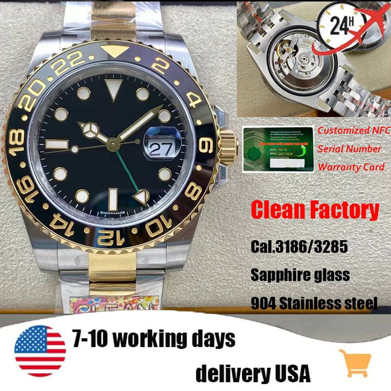 CLEAN Factory Produces New Men'S Watch 3186/3285 Movement 40Mm Size 904 Stainless Steel Sapphire Glass and Box