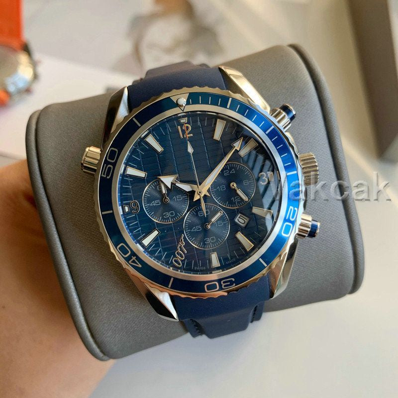 Luxury Men Japanese Quartz Movement Chronograph Stop Watch Fashion Stainless Steel Mens Ceramic Beze Self-Wind Watches New Professional High Quality Aaa