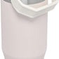 Iceflow Stainless Steel Tumbler with Straw - Vacuum Insulated Water Bottle for Home, Office or Car Reusable Cup with Straw Leak Resistant Flip Cold for 12 Hrs or Iced for 2 Days (Rose Quartz)