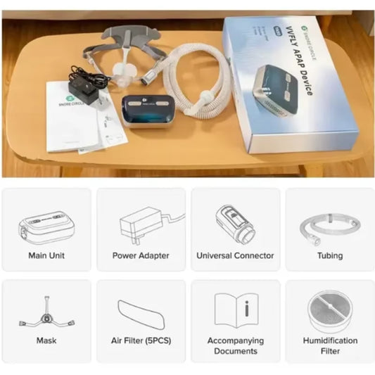 Bluetooth Mini CPAP Stop Snoring APAP Portable anti Snoring and Sleep Apnea for Sleep Apnea Syndrome and OSA Sleep Aid with Mask