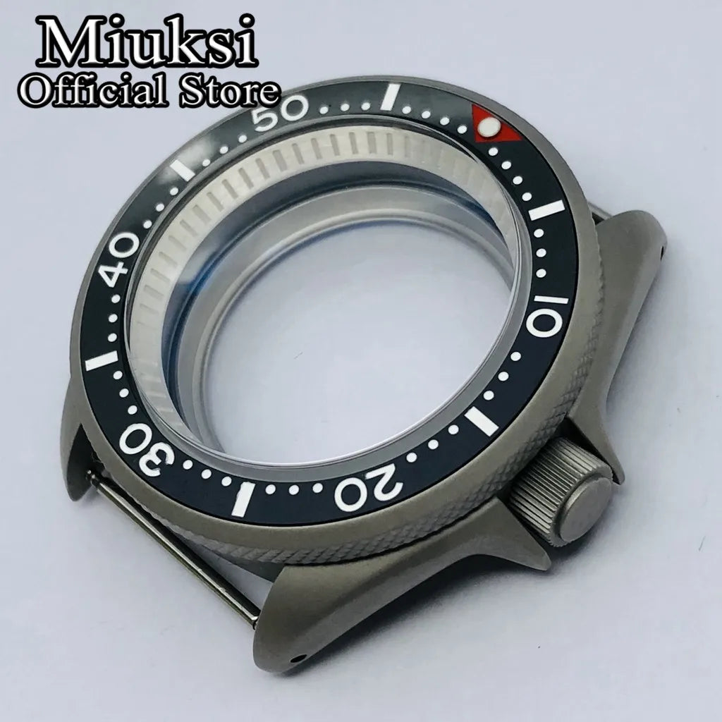 42Mm Watch Case Domed Sapphire Glass Ceramic/Titanium Bezel 200M Water Resistant Fit NH35 NH36 Movement