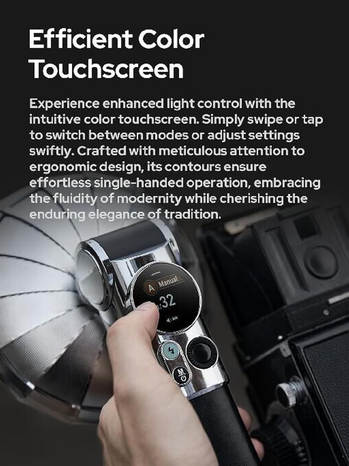 Lux Master Retro TTL HSS Camera Flash,Touch Screen,Wireless Sync, Built in Battery,2.4G Wireless X System Compatible with Sony/Nikon/Canon/Fuji/Leica/Sigma/Panasonic